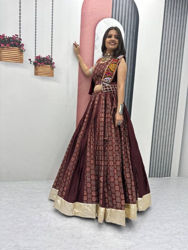 Fully Stitched Lehenga with Top and Jacket - Image 4