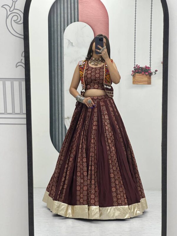 Fully Stitched Lehenga with Top and Jacket - Image 6