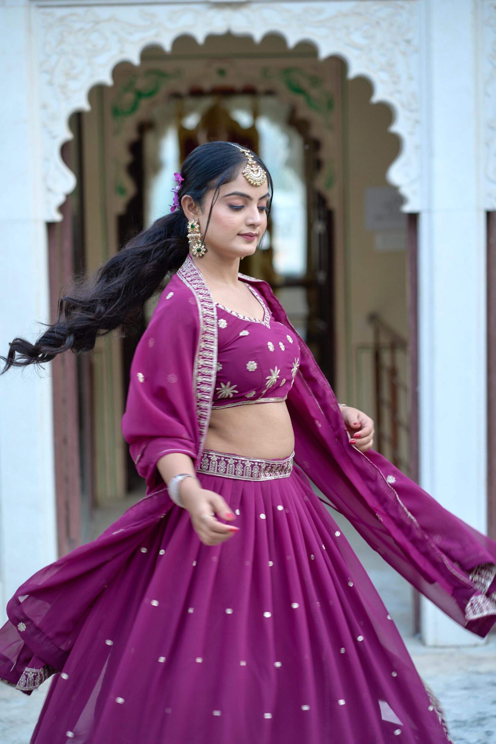 Georgette Embroidery Lehenga - Image 10