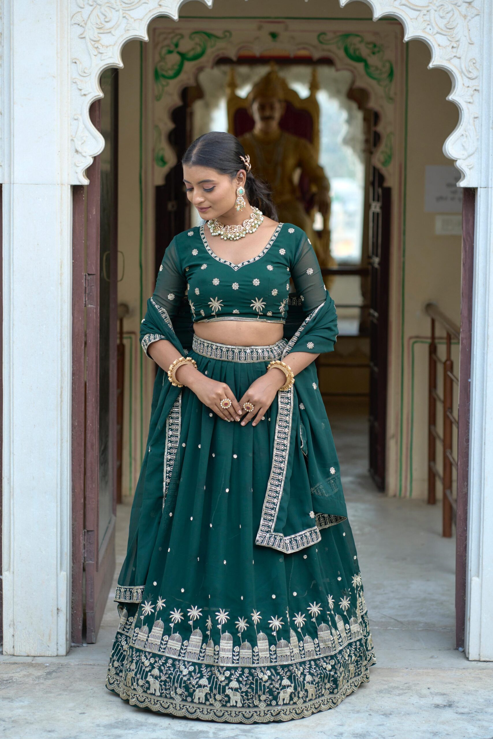 Georgette Embroidery Lehenga - Image 4