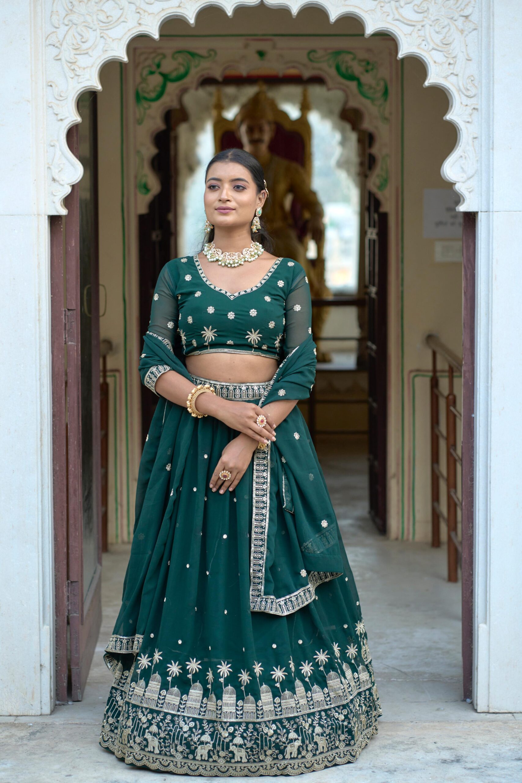 Georgette Embroidery Lehenga - Image 3