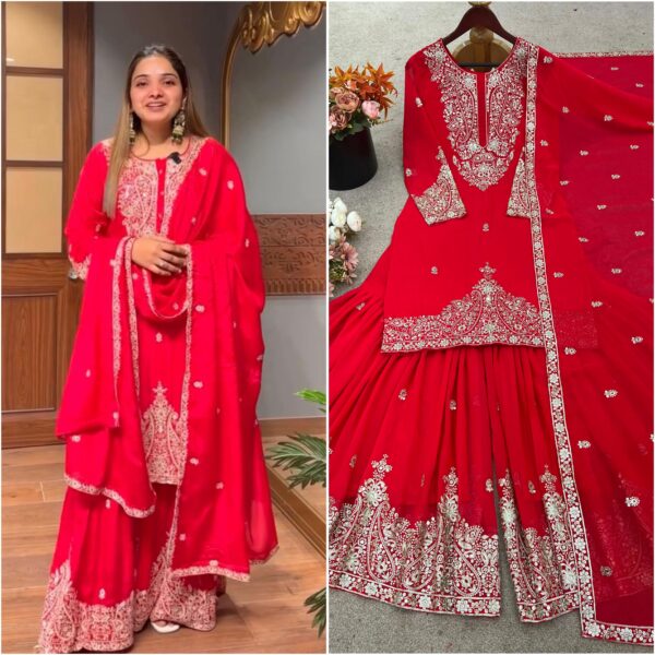 Fully Stitched Top-Bottom And Dupatta Set - Image 3