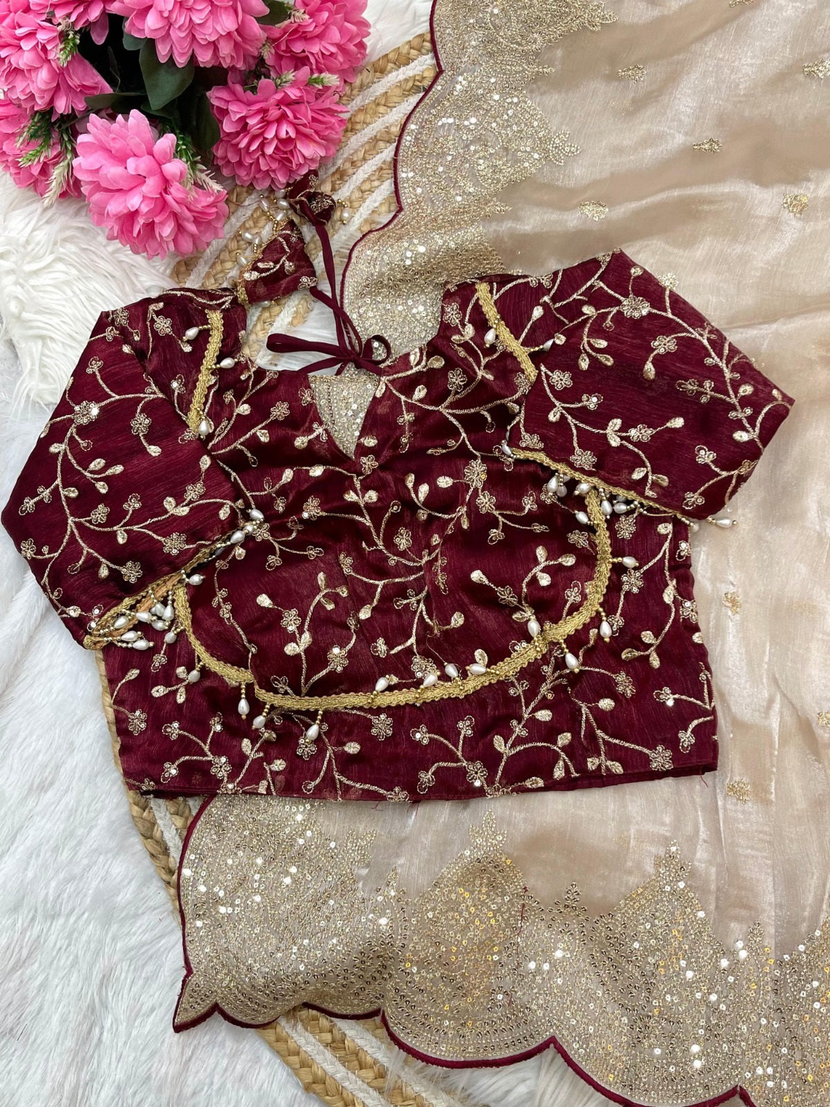 Zimmy Chhoo Satin Saree