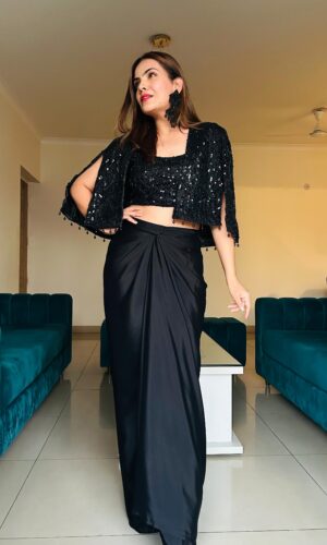 Designer Ready to wear Drape Skirt