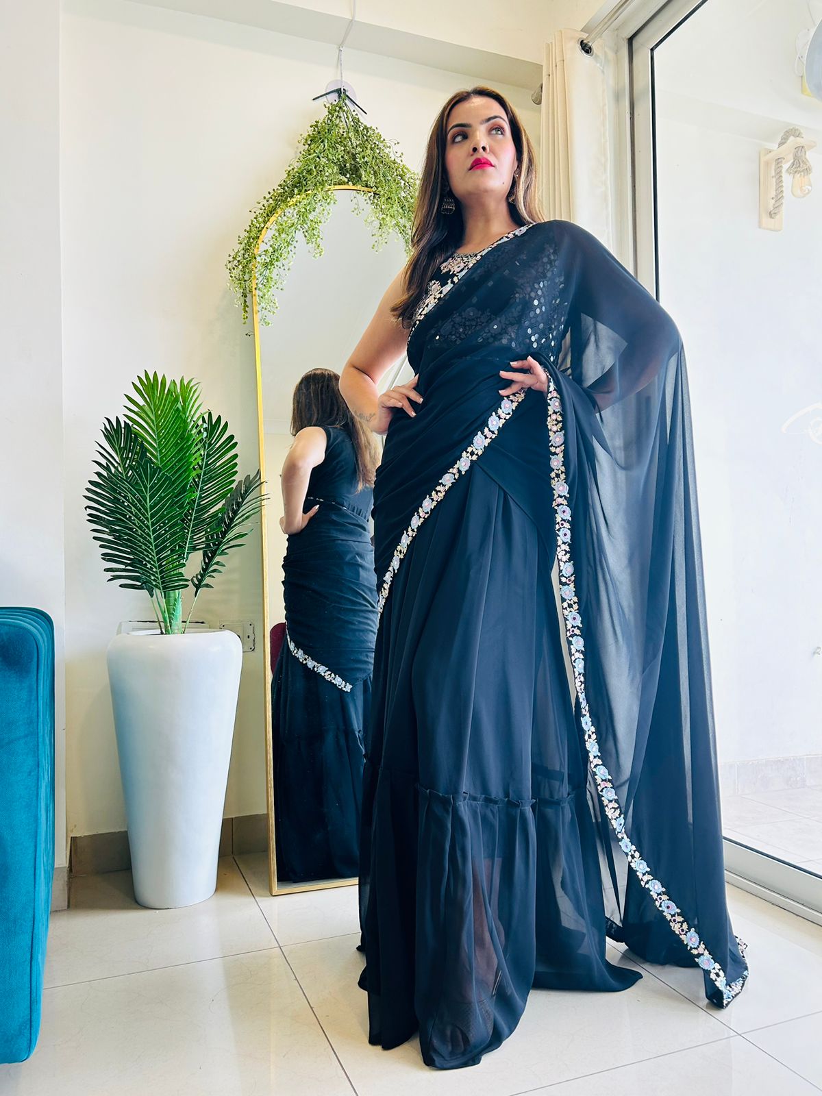 READY TO WEAR GOWN DRAPE SAREE