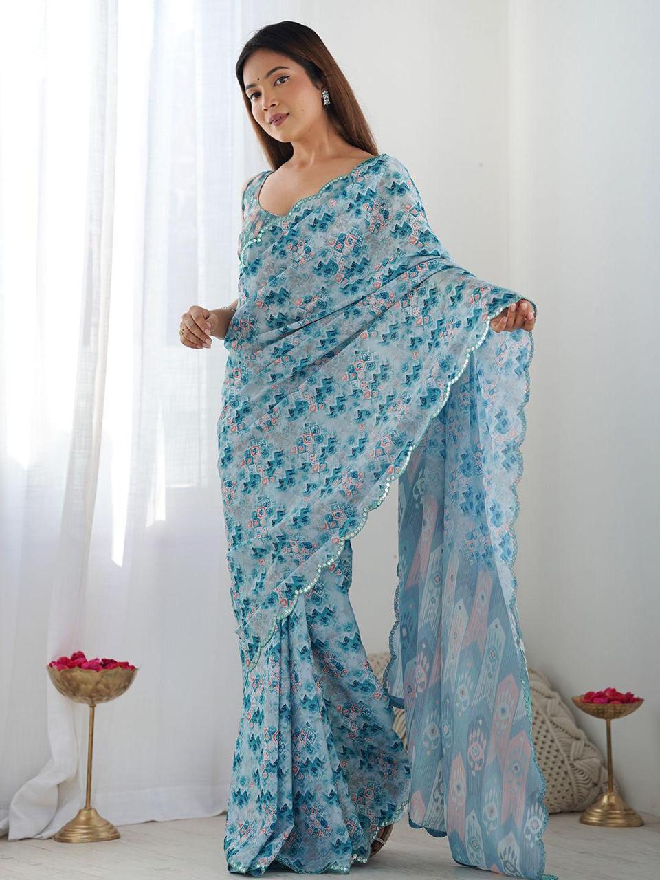 Party Wear Saree - Image 4