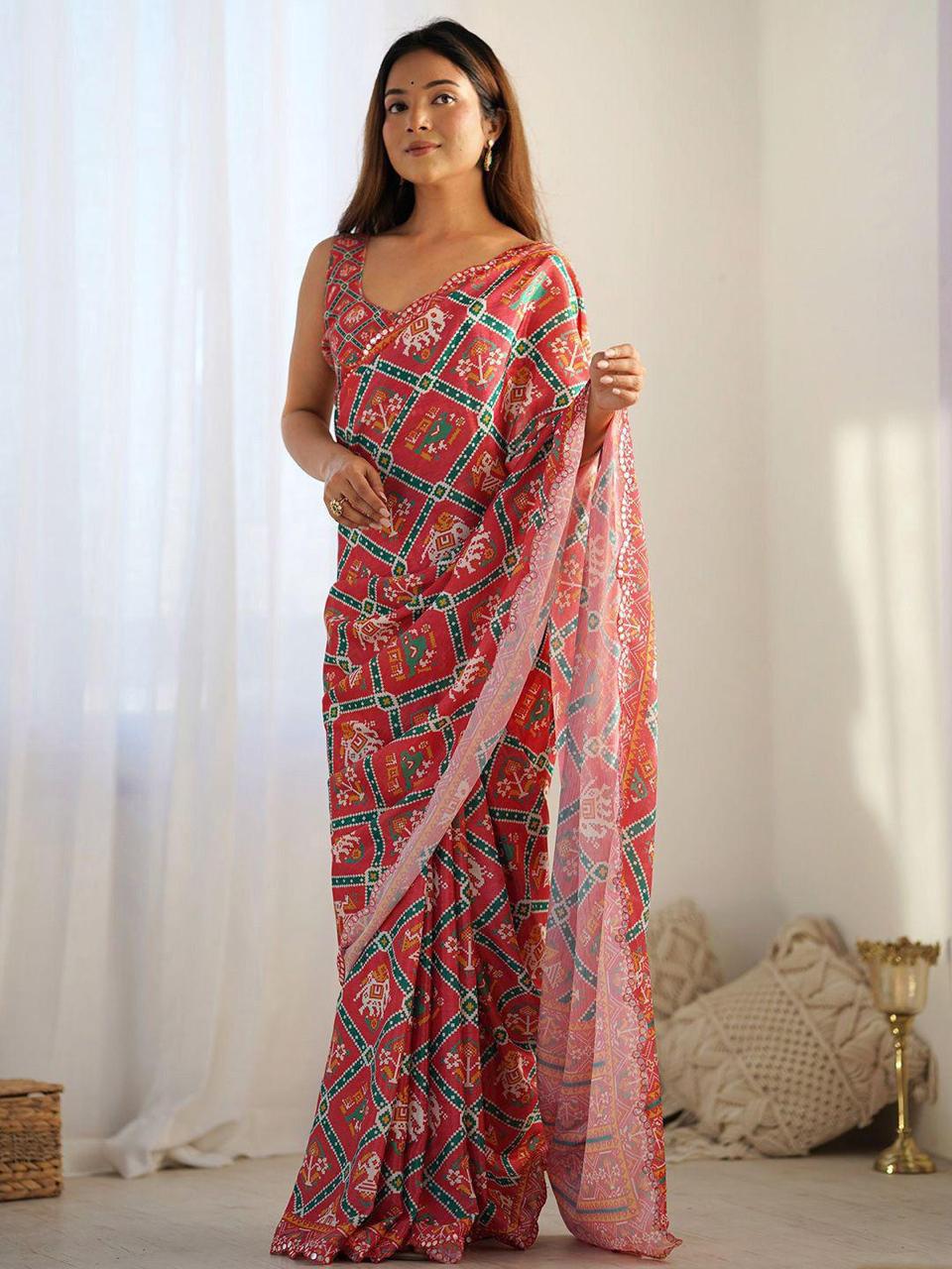 Party Wear Saree - Image 3