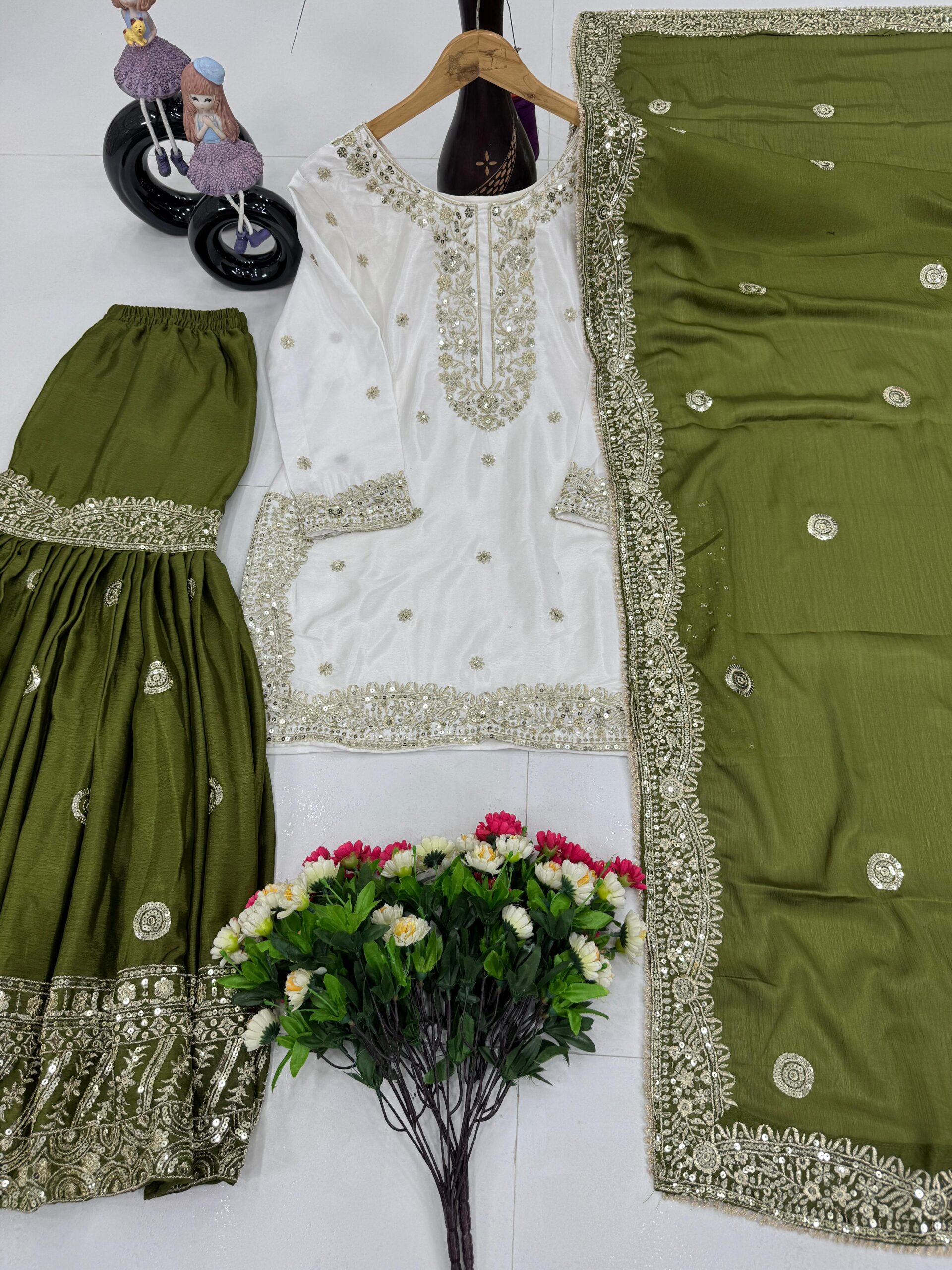 PARTY WEAR READY MADE SHARARA SET FOR WOMEN - Image 2