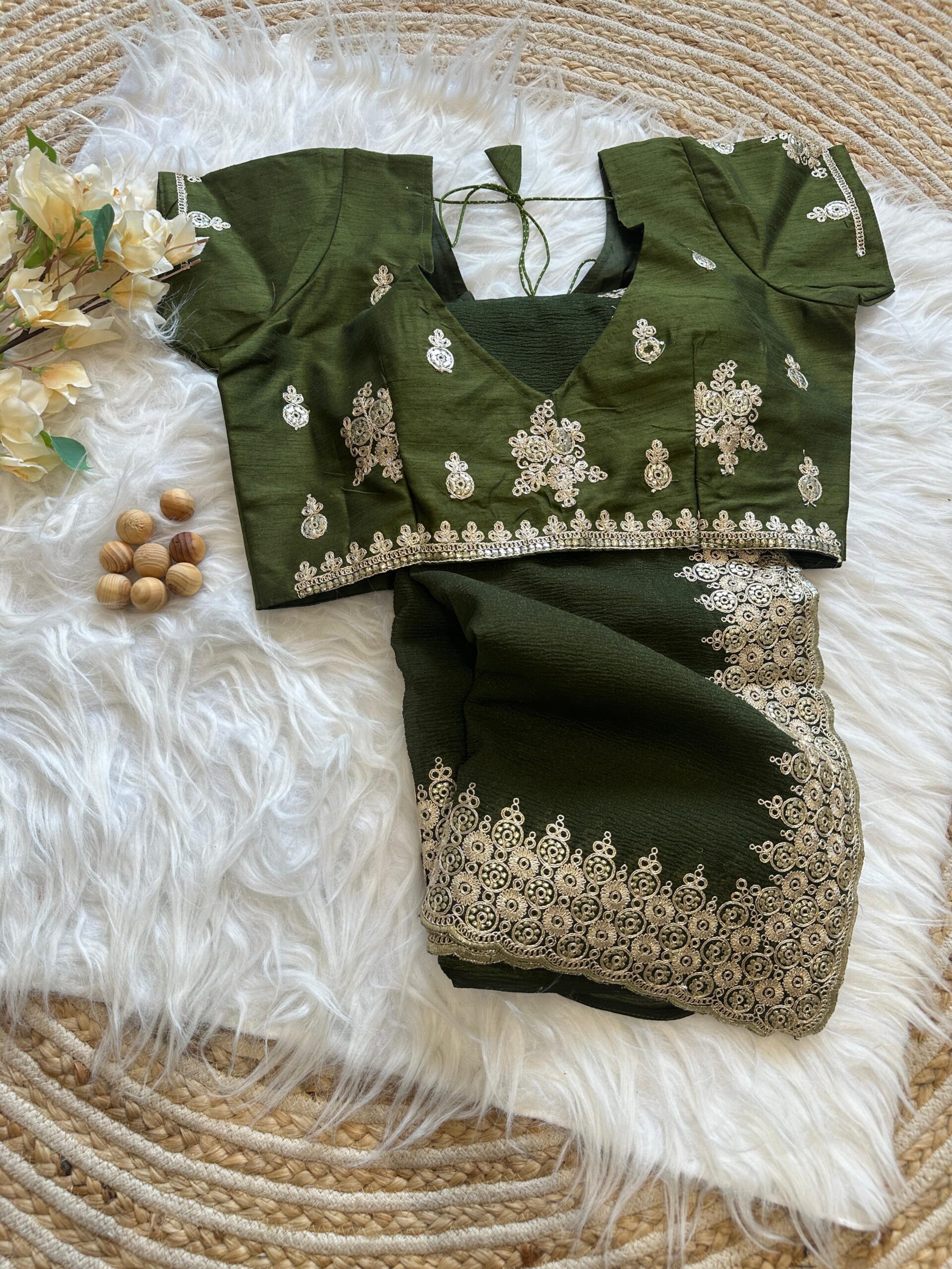 Premium chiffon Work saree